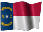 North Carolina state flag, waving
